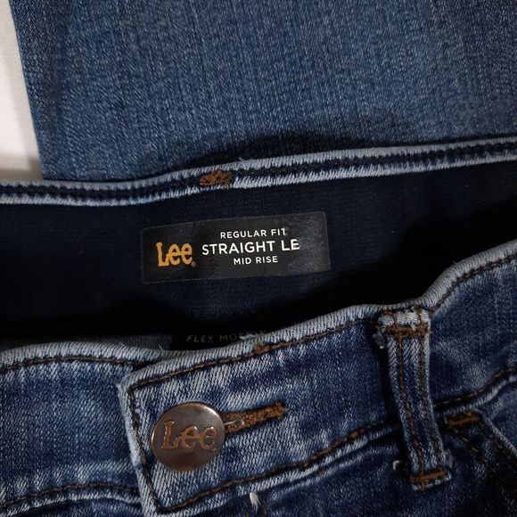 Lee Flex Motion  SZ 14 Straight Leg Mid-Rise Comfort Waist Stretch Denim Jeans - Picture 4 of 14